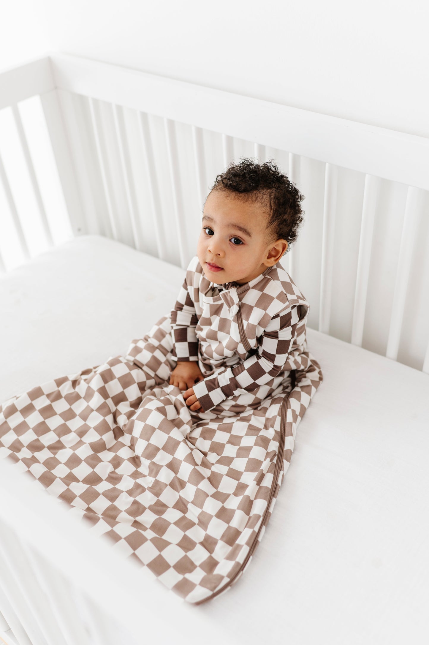 BAMBOO SLEEP BAG -  TAN CHECKERS