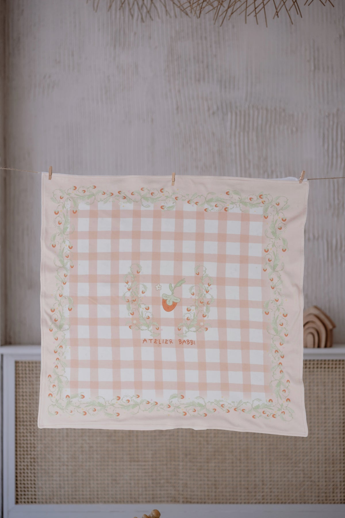 Double-Sided Baby Blanket - Strawberry