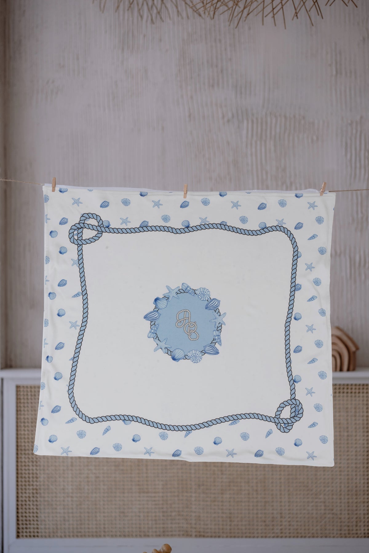Double-Sided Baby Blanket - Sea Shell