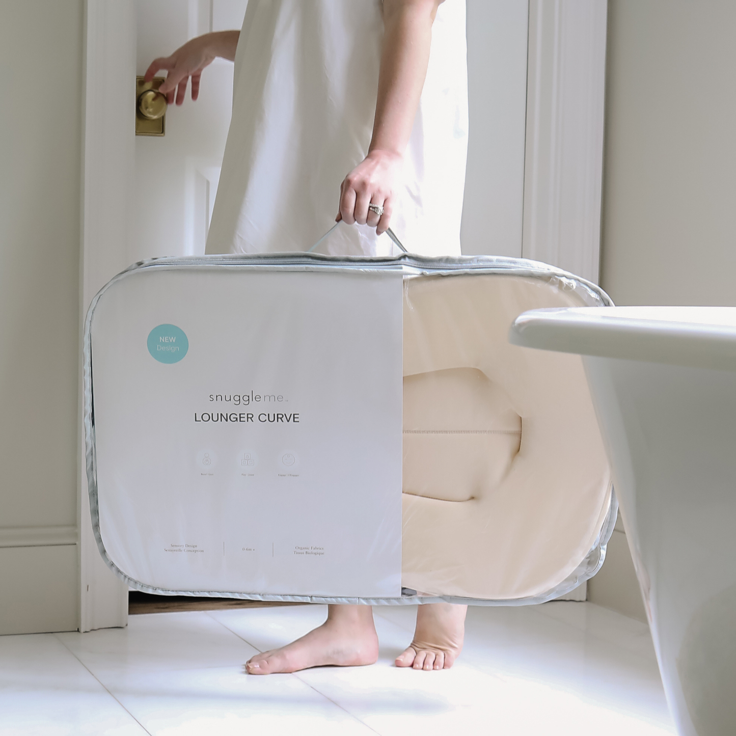 Snuggle Me Organic Lounger Curve | Natural