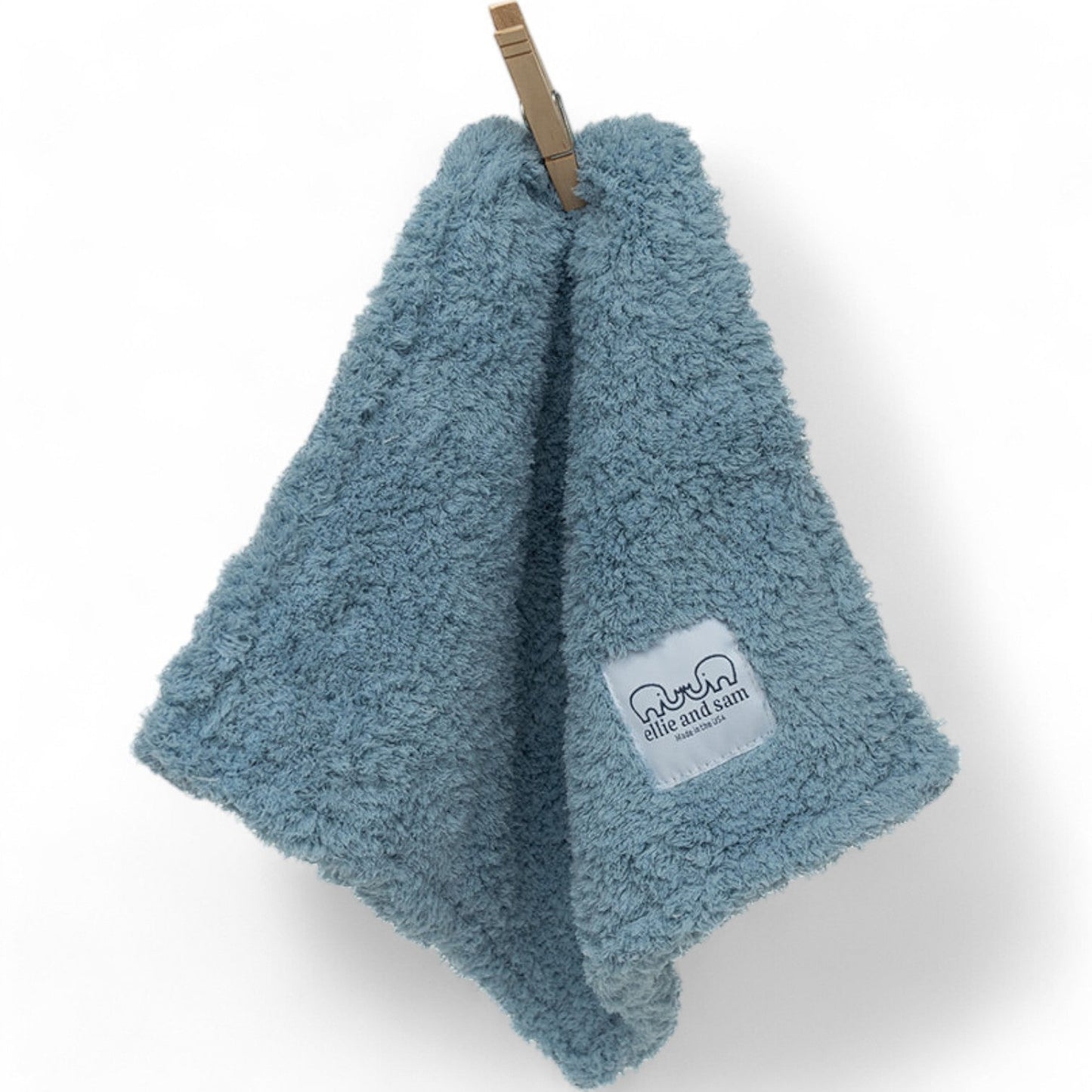 Classic Chenille Baby Lovey Security Blanket – Powder Blue