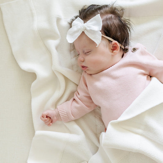 Saranoni heirloom cotton knit receiving blanket 