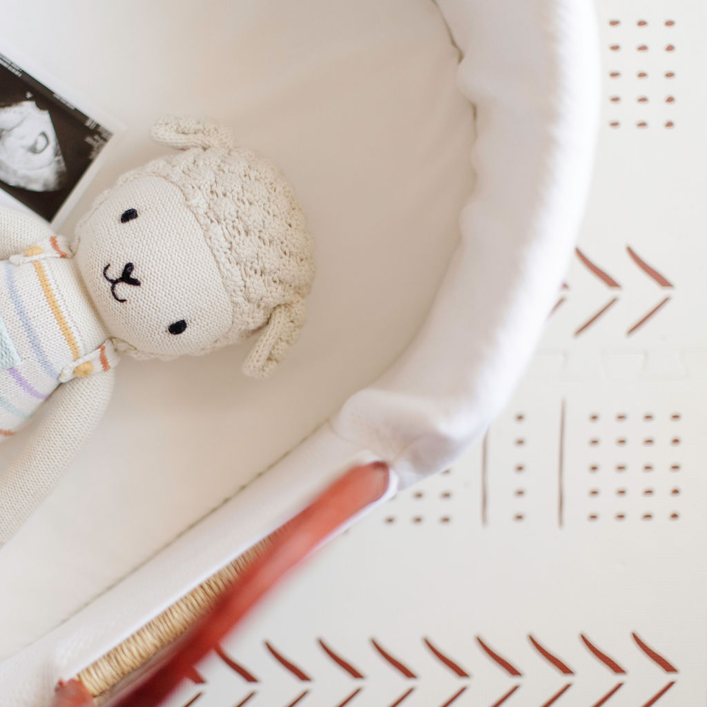 Cognac + Cream Handle Moses Basket