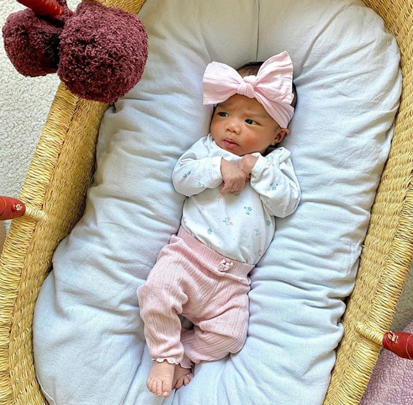 Cognac Handle Moses Basket