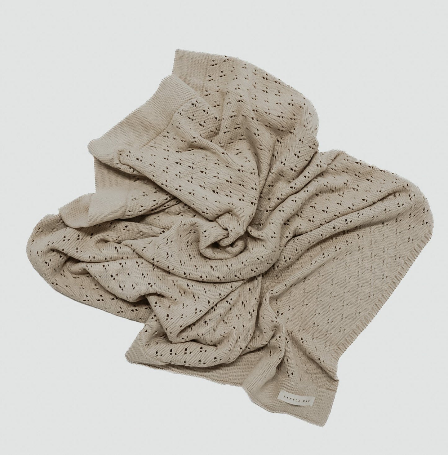 Wholesale Toffee Pointelle Knit Blanket