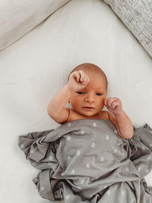 Grey Arrow Stretch Swaddle