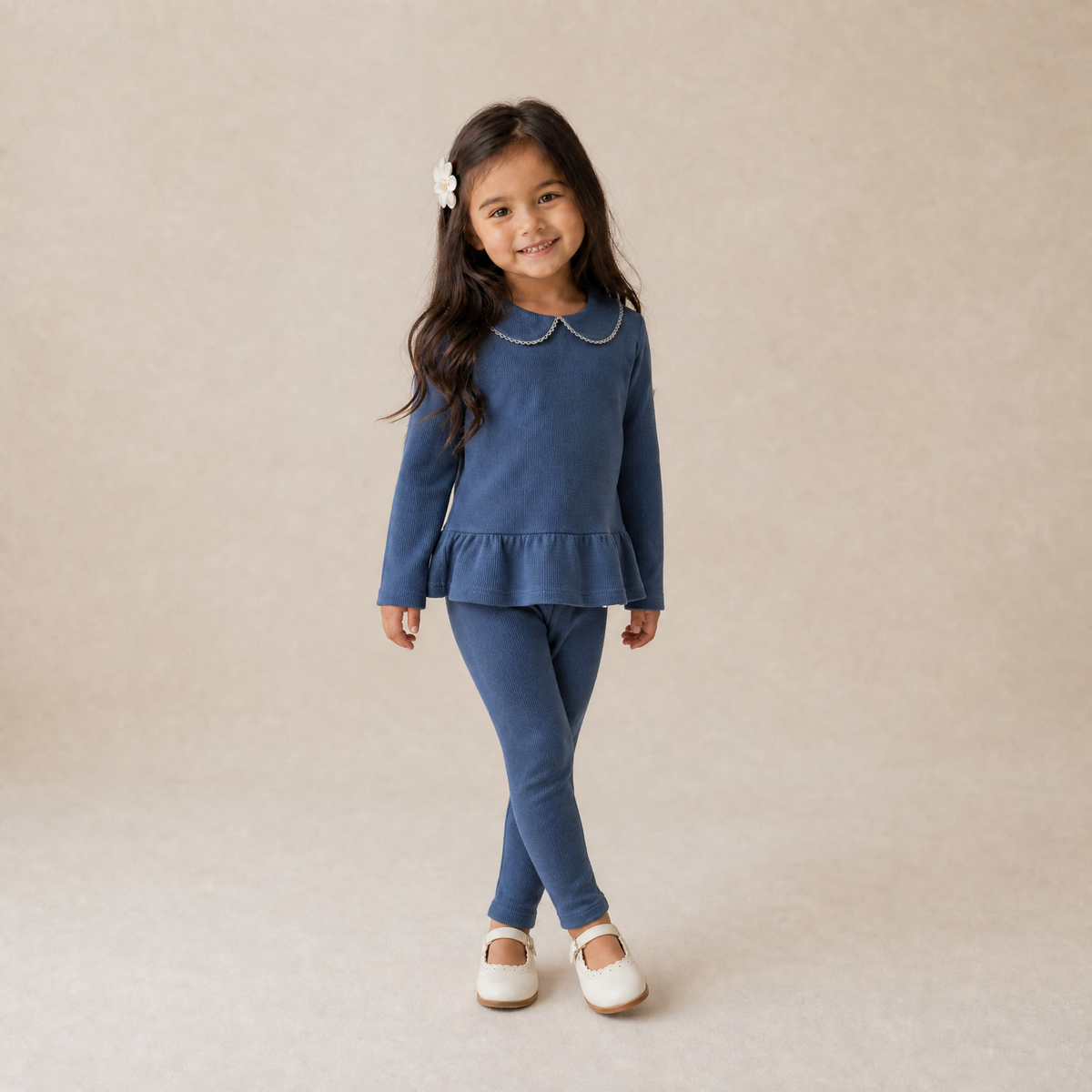 Organic Legging Set of 2 - Indigo Blossom + Navy
