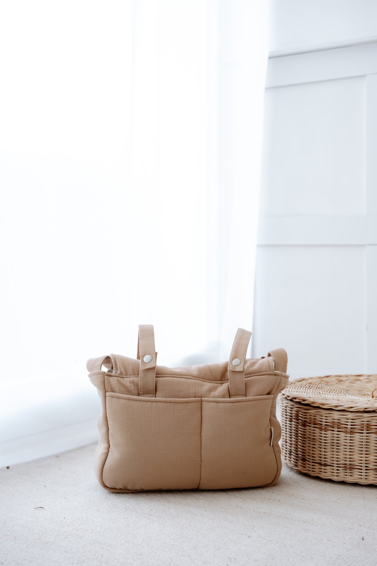 Muslin Mommy Bag - Ribbon/Beige