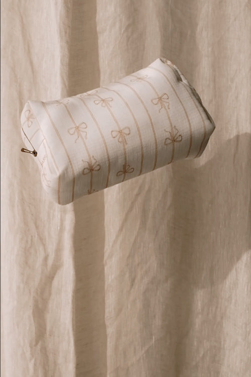 Diaper Pouch - Ribbon/Beige