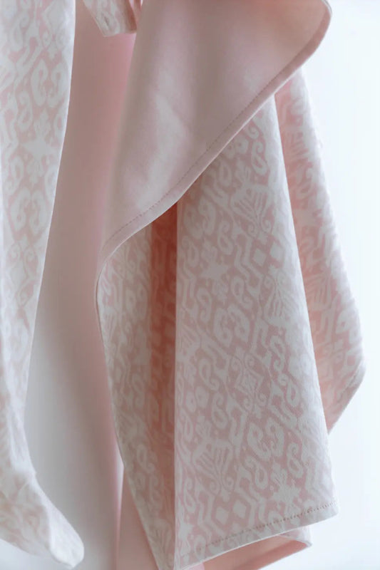 Double-Sided Baby Blanket - Ikat / Pink