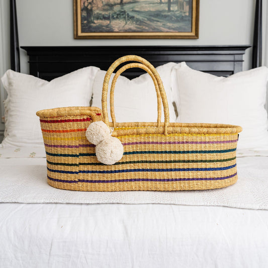 Rainbow Moses Basket
