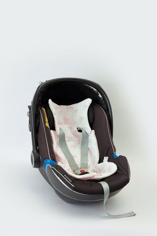 Baby Car Seat Cushion - Ribbon / Pink