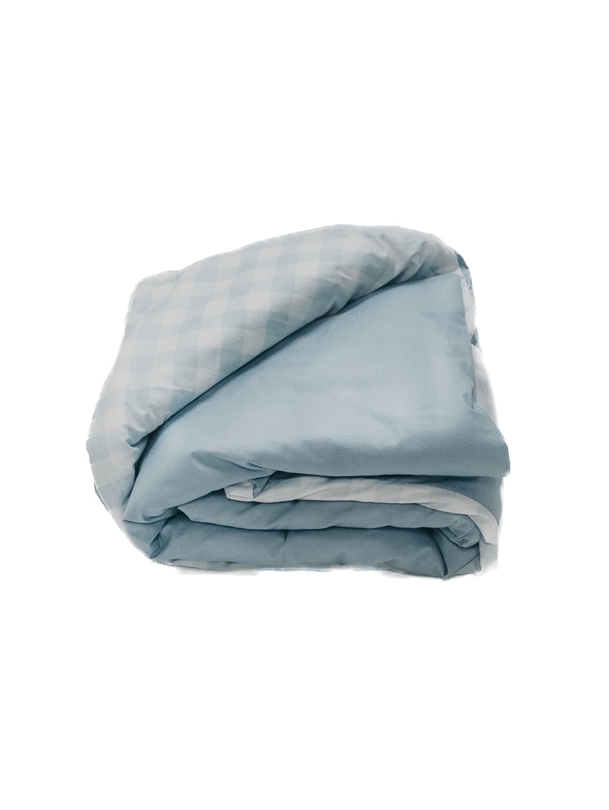 Marine Gingham Quilted Blanket