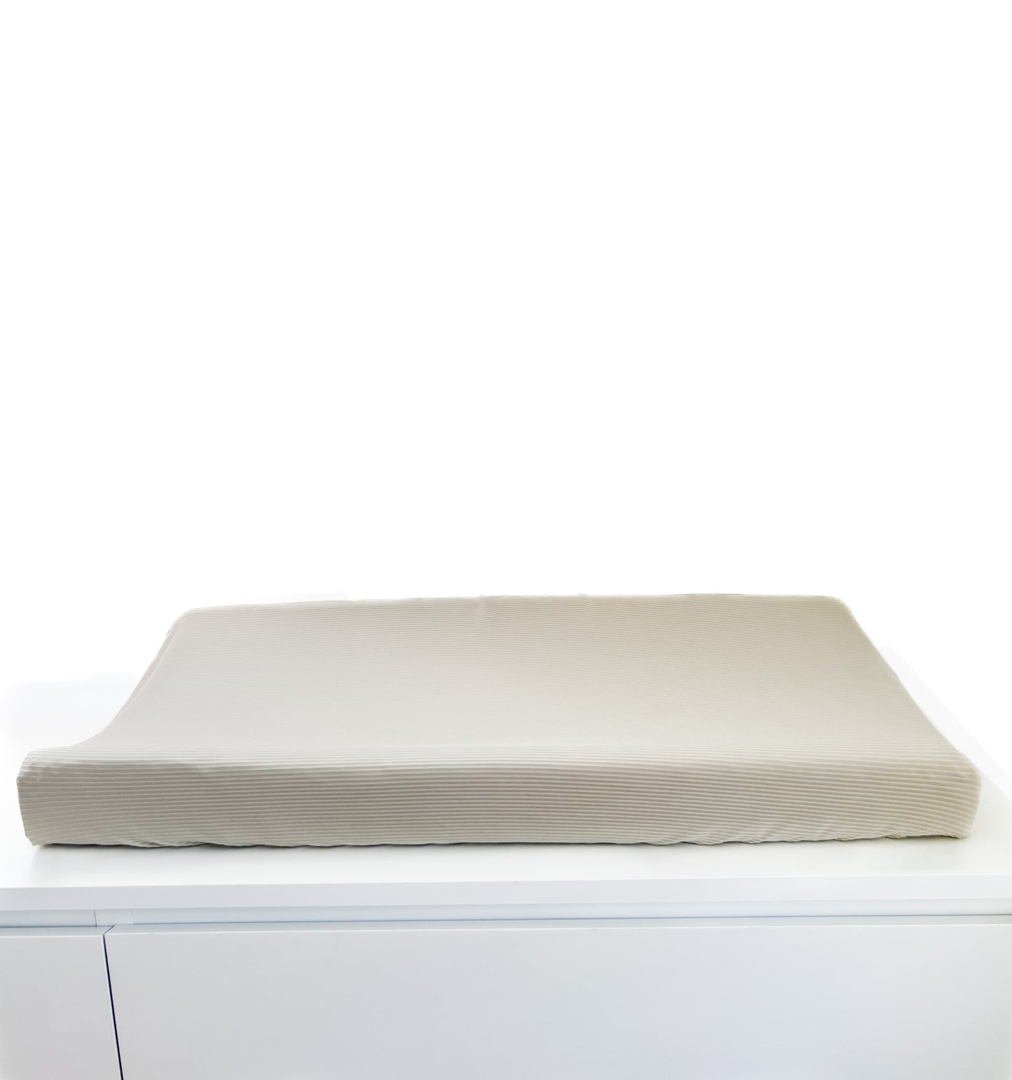 Oat Ribbed Changing Pad Cover