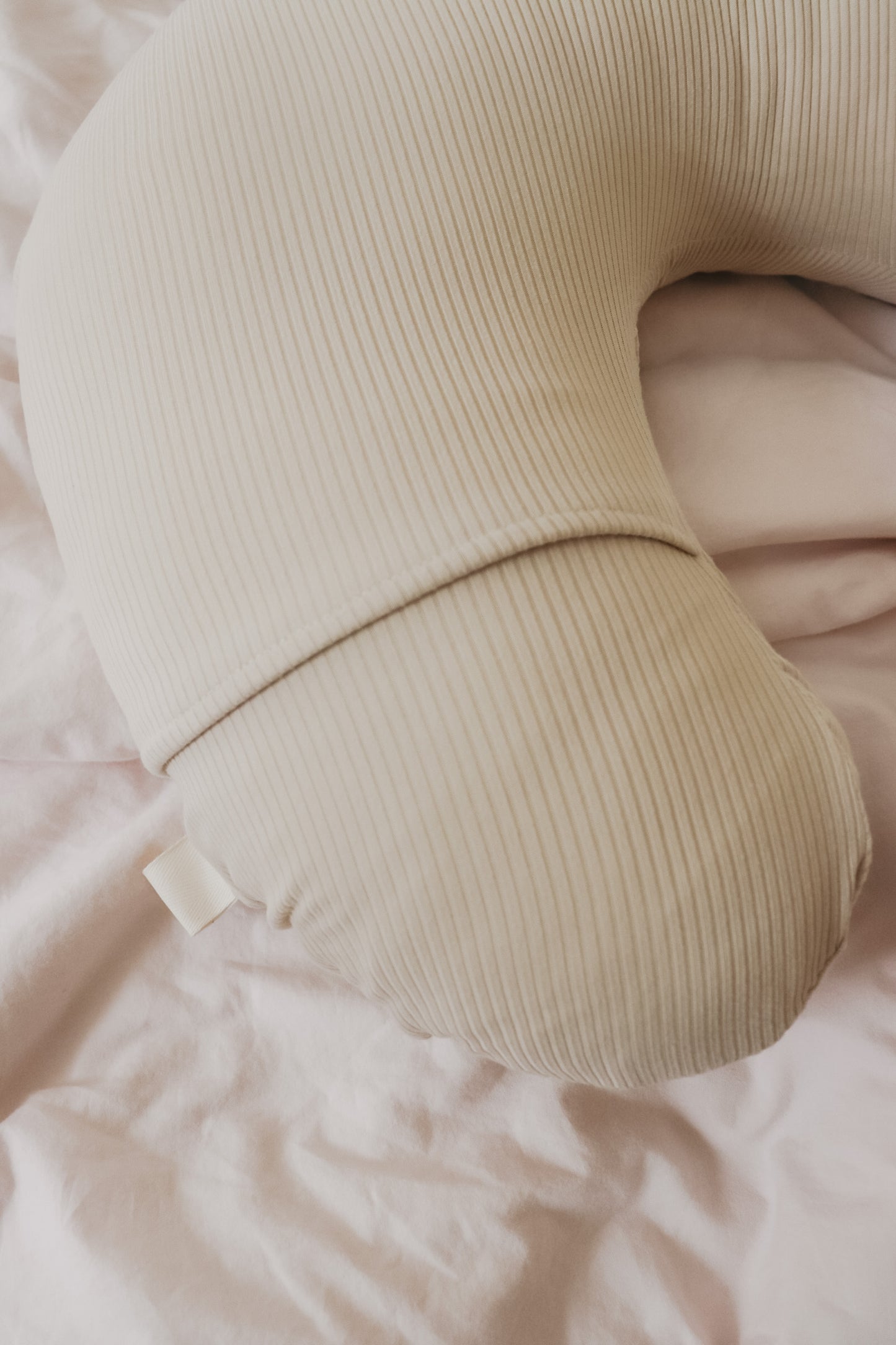 Oat Ribbed Nursing Pillow Cover