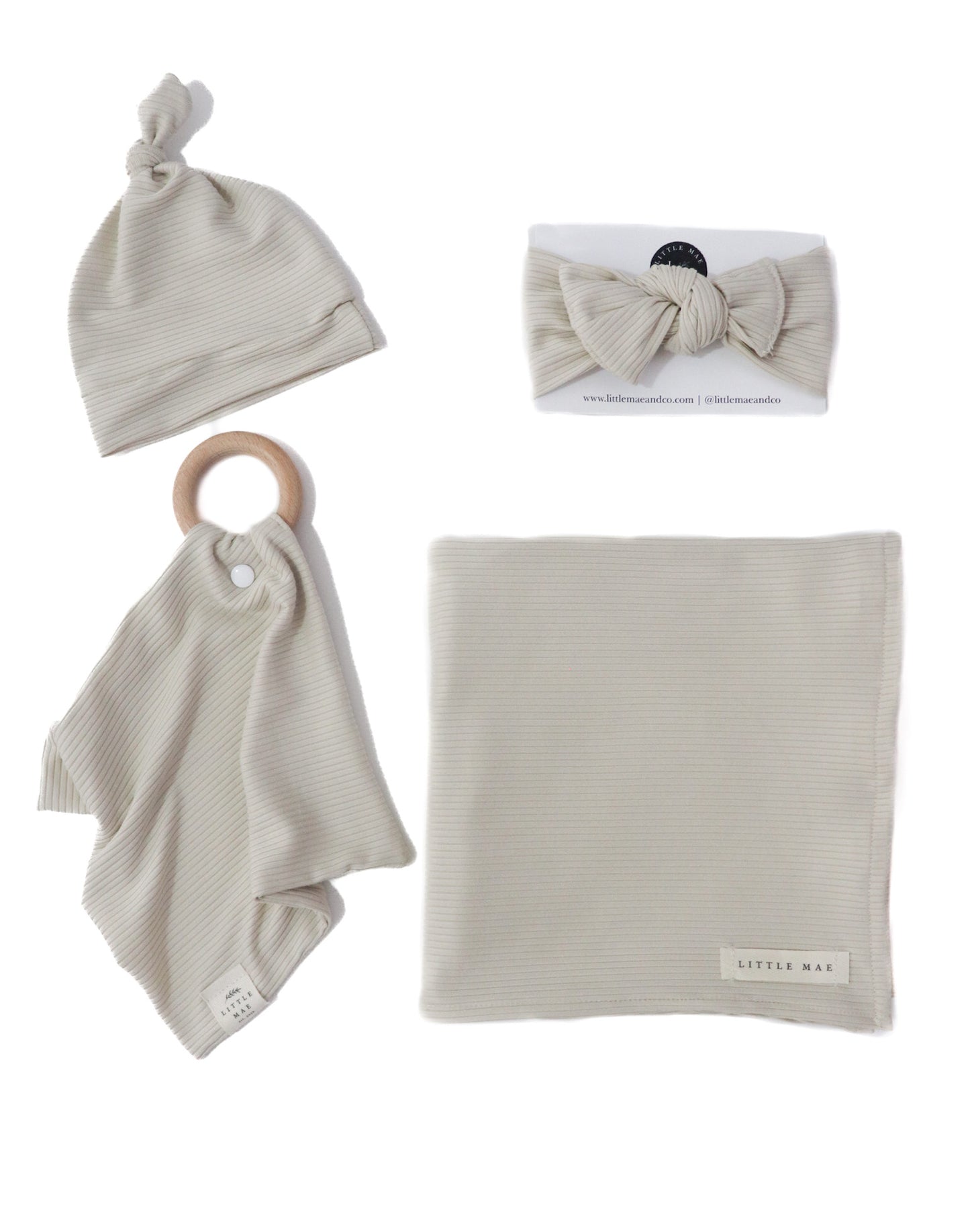 Oat Ribbed Stretch Swaddle