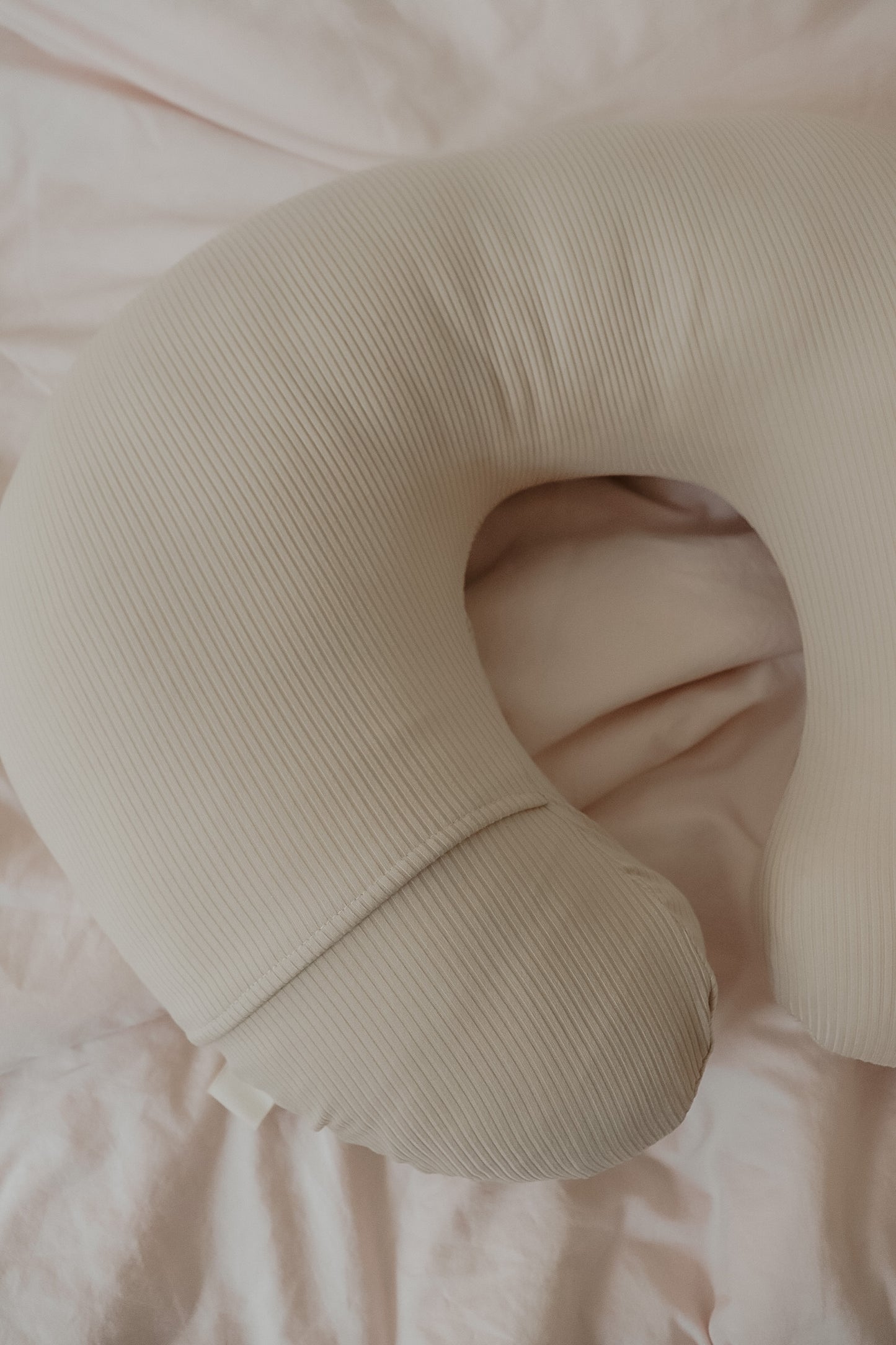 Oat Ribbed Nursing Pillow Cover