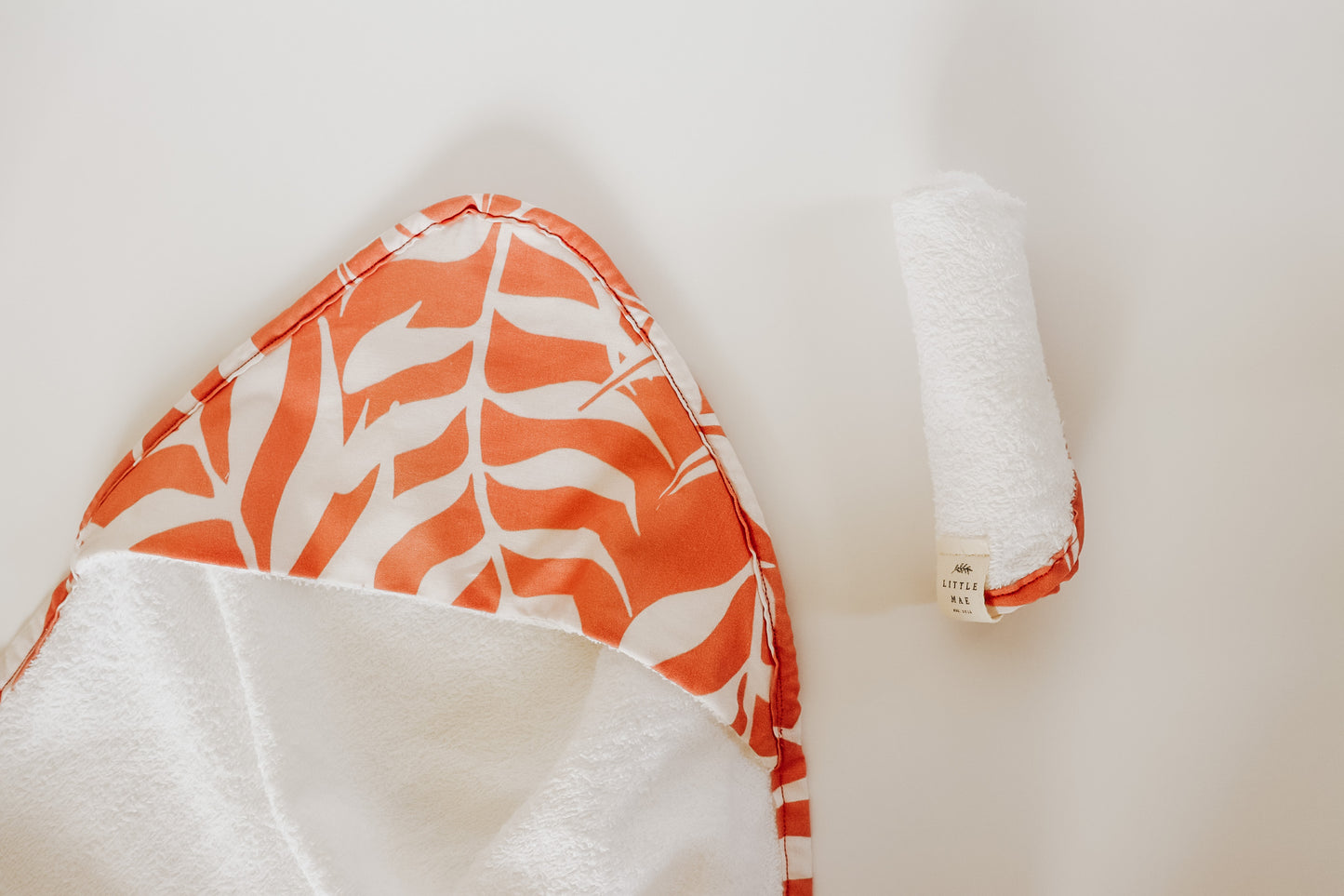 Coral Palm Hooded Towel