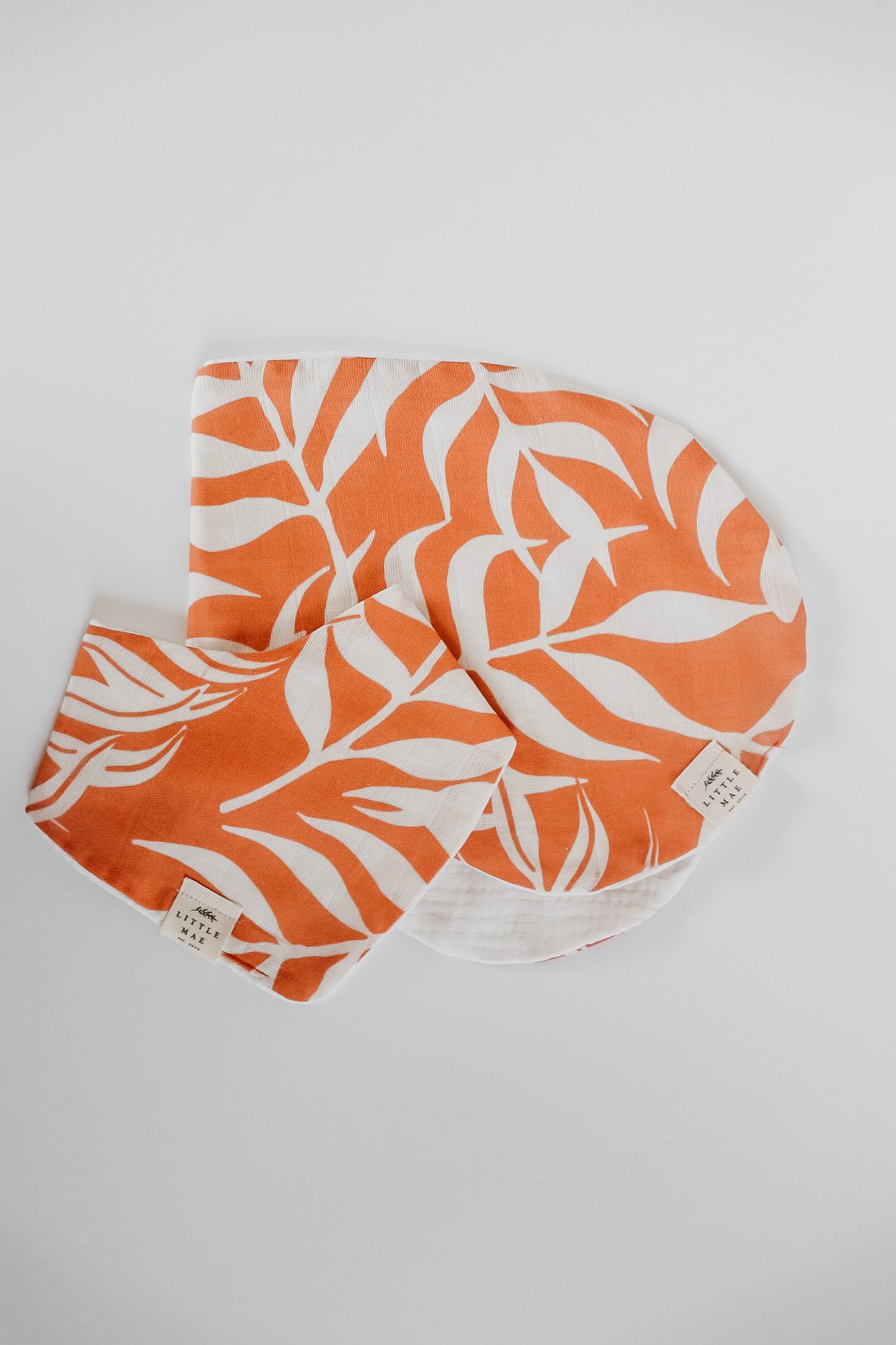 Coral Palm Burp Cloth